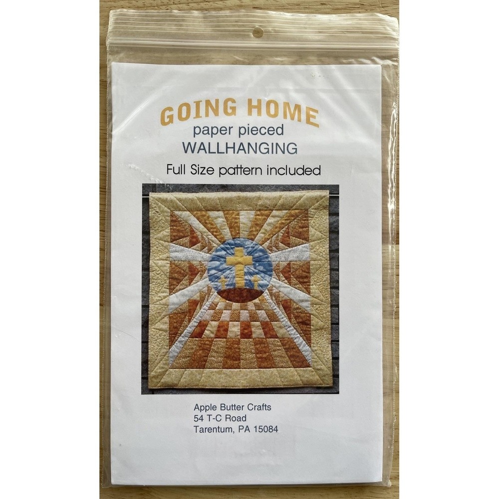 Apple Butter Crafts GOING HOME Paper Pieced Wallhanging Pattern